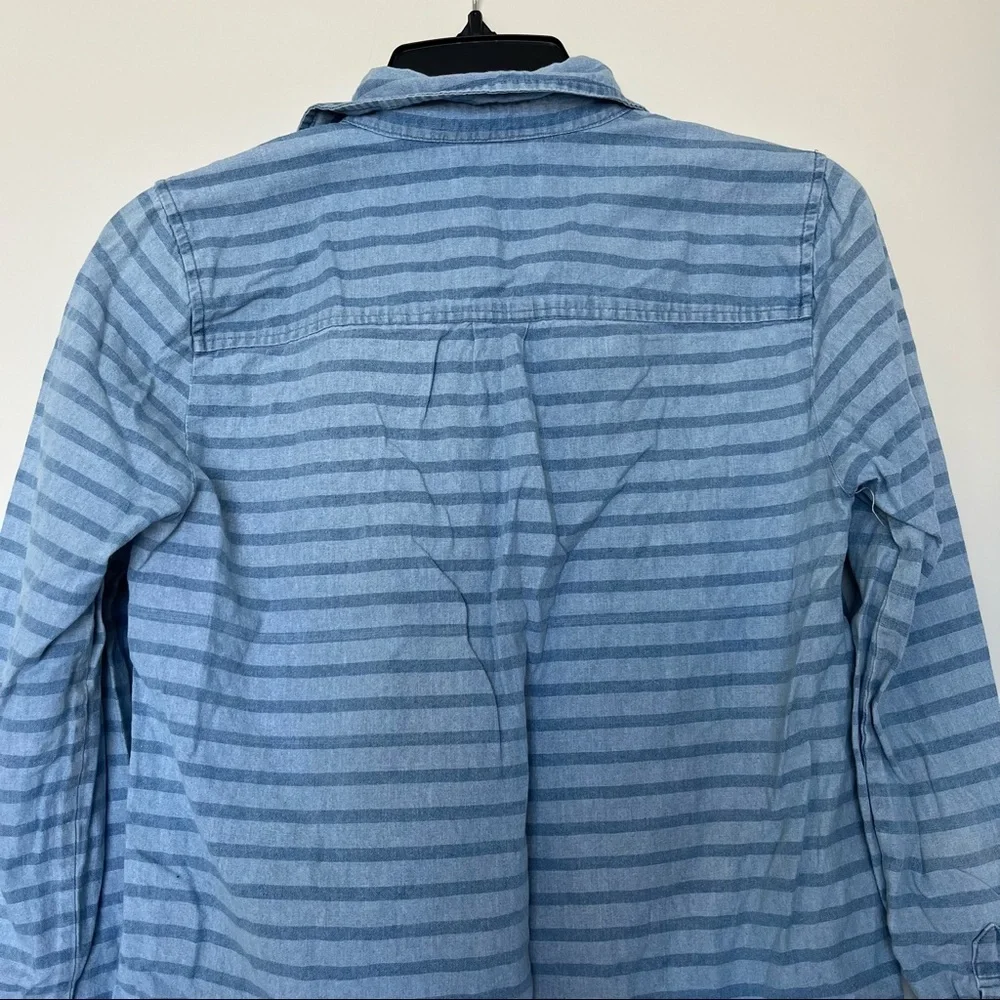 J. Crew Chambray Denim Popover Shirt